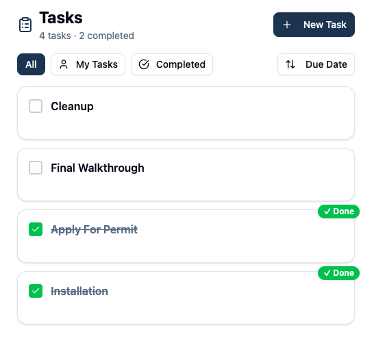 Task Management screenshot